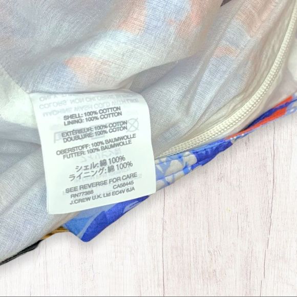 J. Crew Women's Sz. 2 Orange Blue Floral 100% Cotton Mini Skirt Yoke Waist Boho - Picture 10 of 11